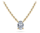 Brilliant Vertical Oval Solitaire Pendant