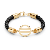 Equal Access Gold Vermeil Leather Bracelet