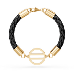 Equal Access Gold Vermeil Leather Bracelet