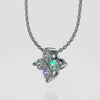 Radiant Four Diamond Pendant