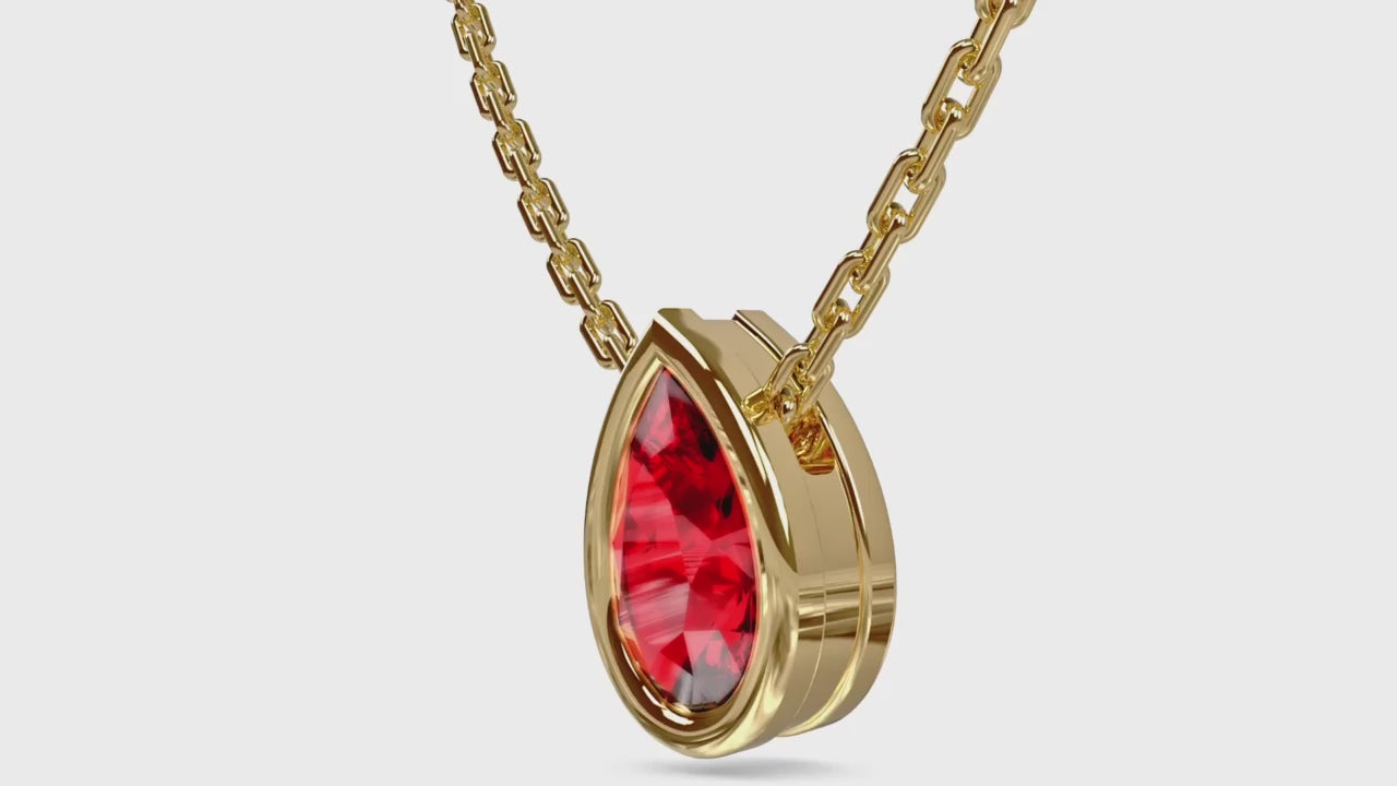 Ruby Pendant Necklace
